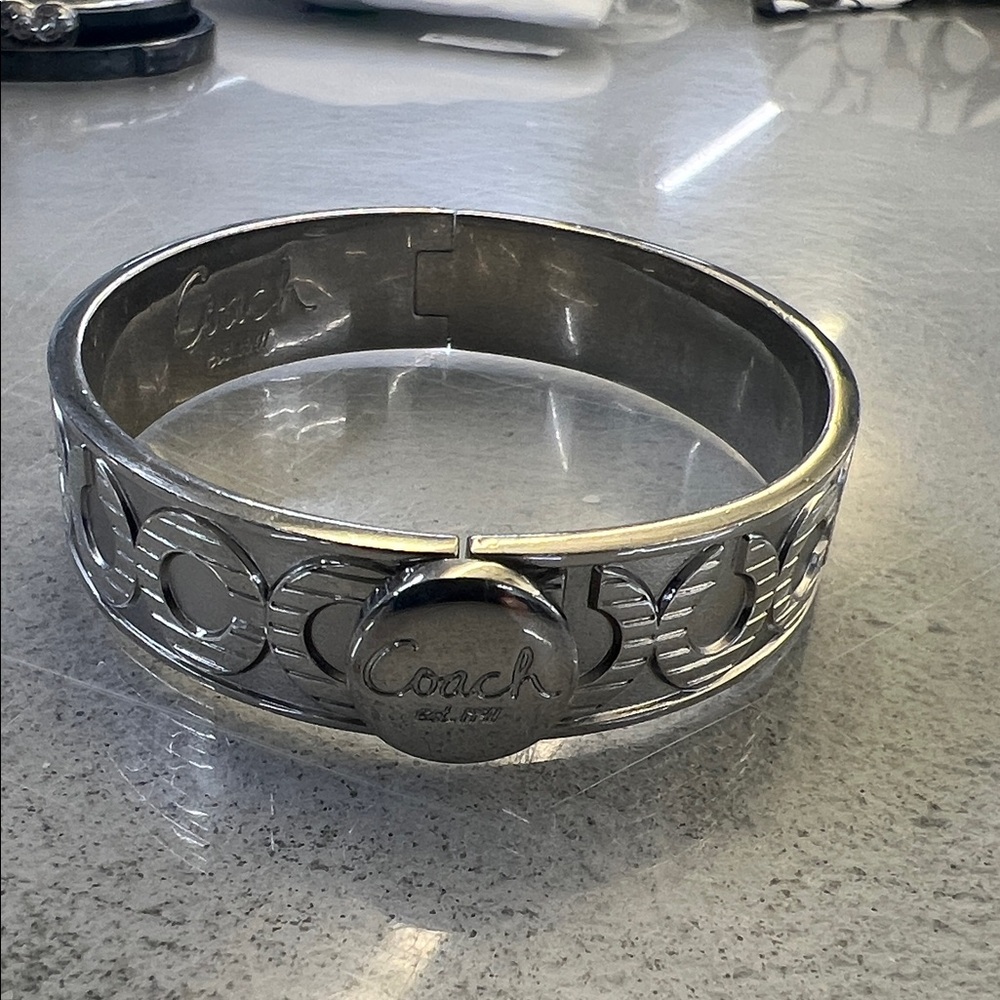Coach Metallic Silver Bracelet